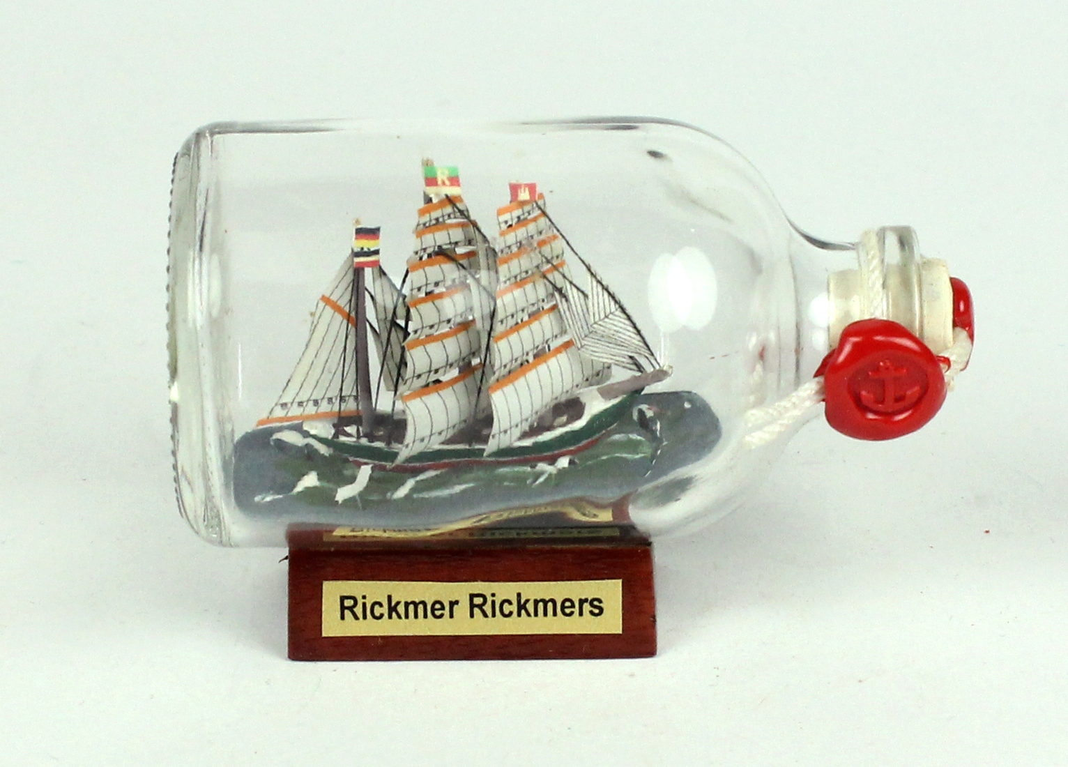 Rickmer Rickmers Mini Buddelschiff 50 ml 7,2 x 4,5 cm original Flaschenschiff 