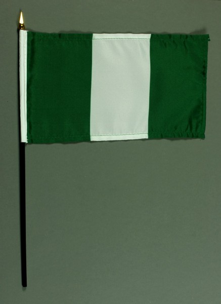Tischflagge Nigeria 25x15 cm BASIC optional mit Tischflaggenständer