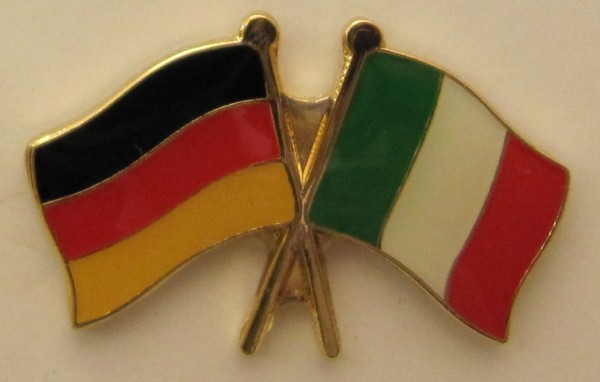 Italien / Deutschland Freundschafts Pin Anstecker Flagge Fahne Nationalflagge