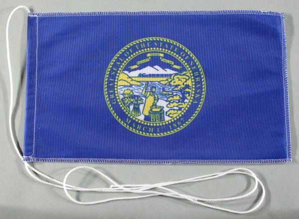 Tischflagge Nebraska USA Bundesstaat US State 25x15 cm optional mit Holz- oder Chromständer Tischfah