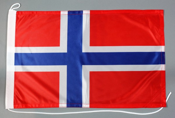 Bootsflagge Norwegen 30x45 cm Motorradflagge Bootsfahne