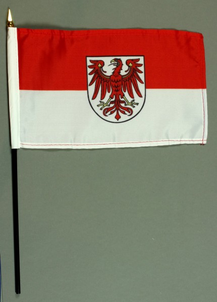 Tischflagge Brandenburg 15x25 cm BASIC optional mit Tischflaggenständer