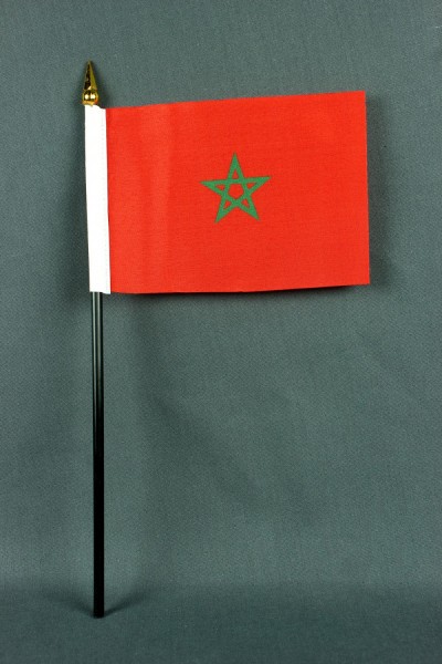 Kleine Tischflagge Marokko 10x15 cm optional mit Tischfähnchenständer