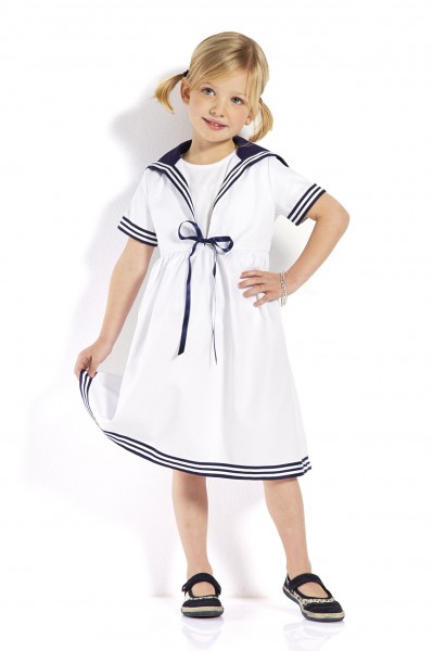 Kinder Matrosenkleid weiß Kinderkleidung Kinderkleid alle Größen