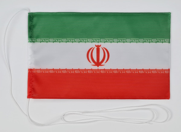 Tischflagge Iran 25x15 cm optional mit Holz- oder Chromständer Tischfahne Tischfähnchen