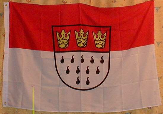 Fahne Köln großes Wappen Hissflagge 90 x 150 cm Flagge 
