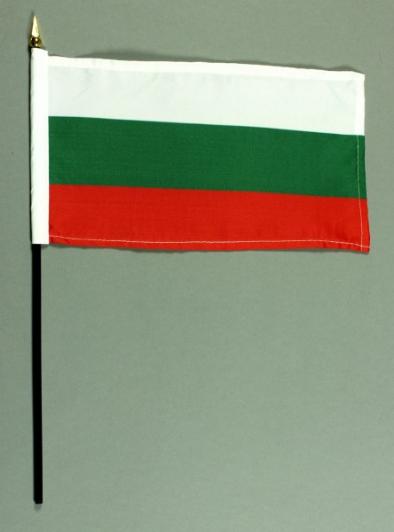 Tischflagge Bulgarien 15x25 cm BASIC optional mit Tischflaggenständer