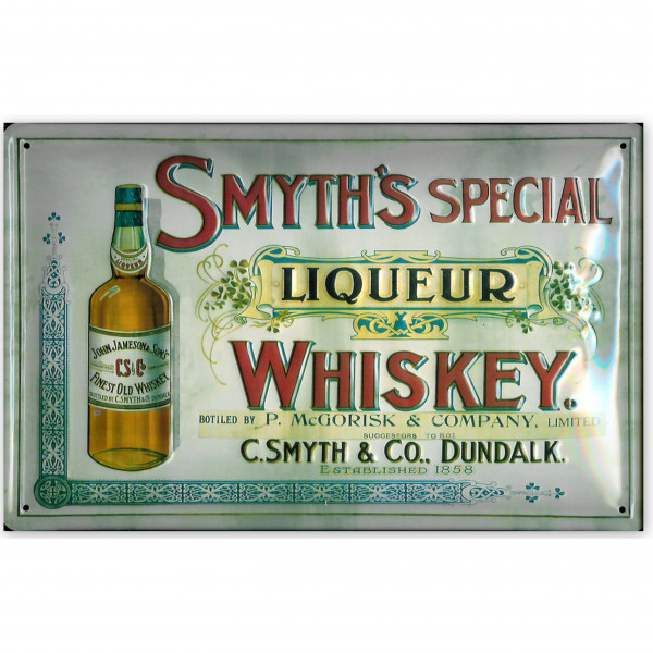 Blechschild Smyth's Whiskey Liqueur Schild Nostalgie Werbeschild