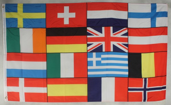 Flagge Fahne : Europa / 16 Staaten