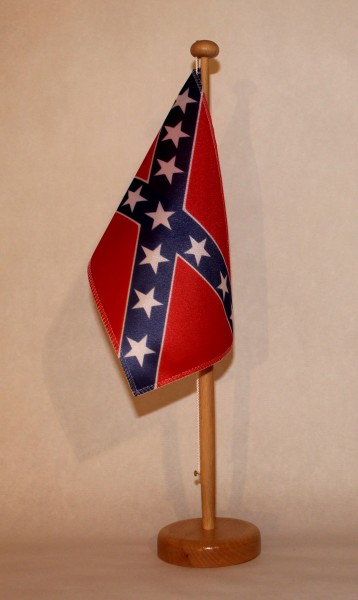 Tischflagge USA Südstaaten Confederate 25x15 cm optional mit Holz- oder Chromständer Tischfahne Tisc