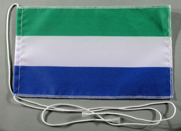 Tischflagge Sierra Leone 25x15 cm optional mit Holz- oder Chromständer Tischfahne Tischfähnchen