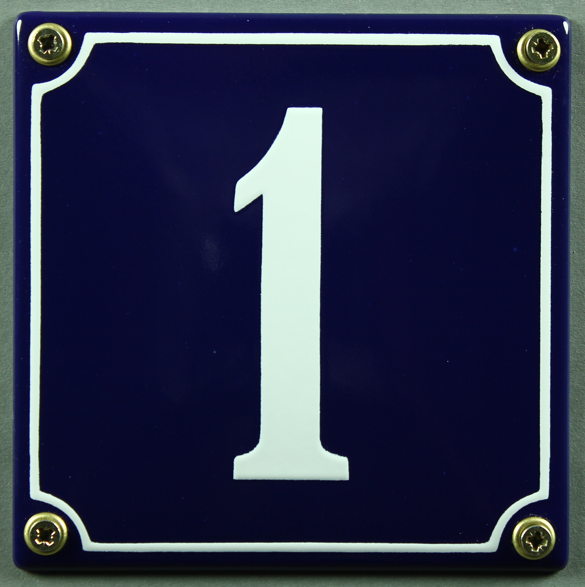 BLAU-WEIß Emaille Schild Nummer 1 bis 100 Hausnummer Schild Tür Türschild Email