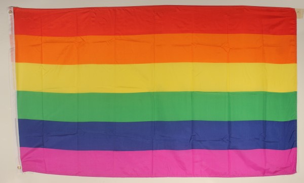 Fahnen Flagge Flaggenkette Regenbogen 6 Meter Lang