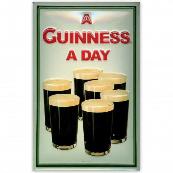 Blechschild Guinness 7 Pints A GUINNESS A DAY Bier Schild Kneipenschild