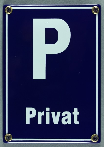 Emaille Schild Parkplatz Privat Privatparkplatz Verkehrsschild Verkehrszeichen Emailleschild Verbots