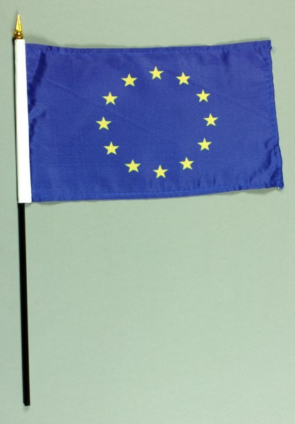 Tischflagge Europa Europaflagge 15x25 cm BASIC optional mit Tischflaggenständer