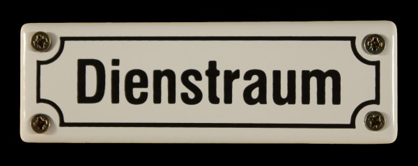Eisenbahn Schild Dienstraum Emaille Türschild