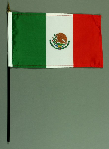 Tischflagge Mexiko 15x25 cm BASIC optional mit Tischflaggenständer