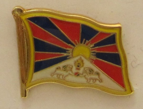 Tibet Pin Anstecker Flagge Fahne