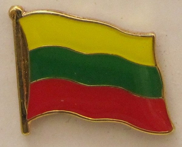 Pin Anstecker Flagge Fahne Litauen Nationalflagge