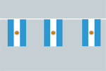 Argentinien Flaggenkette 6 Meter / 8 Flagge Fahne