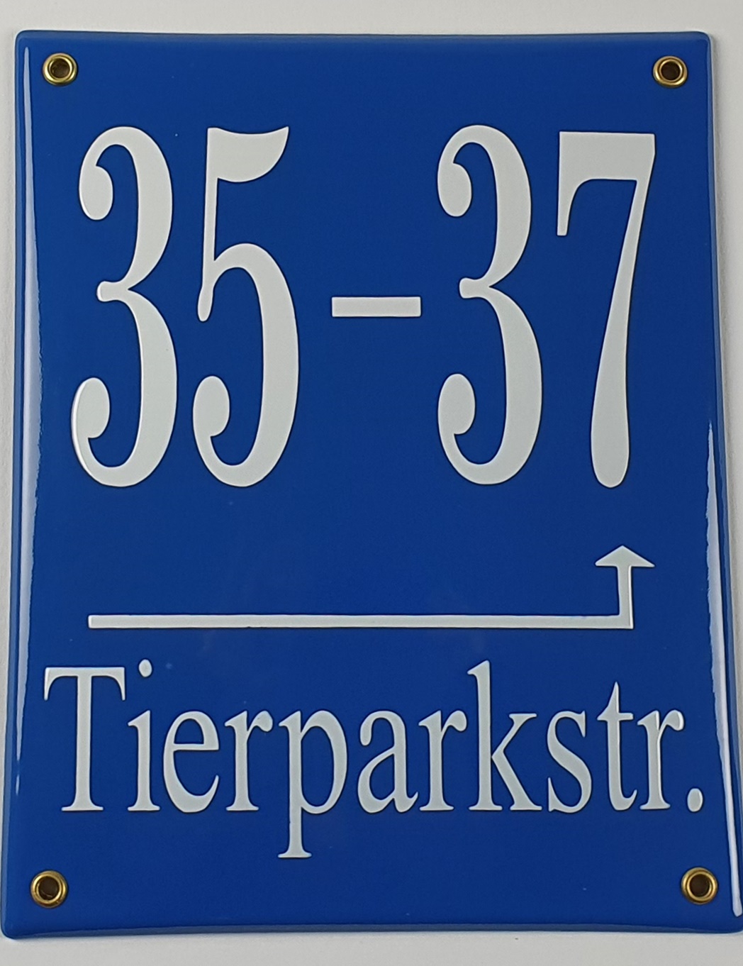 Münchner Hausnummernschild 25x20 cm aus Emaille online gestalten