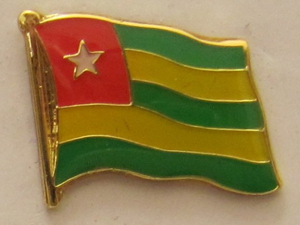 Togo Flaggen Pin Anstecker,1,5 cm,Neu mit Druckverschluss 
