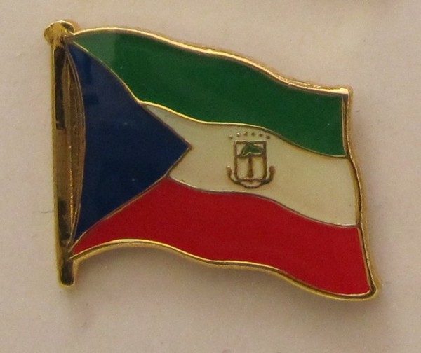 Aequatorial Guinea Pin Anstecker Flagge Fahne Nationalflagge