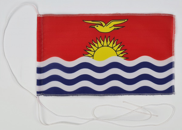 Tischflagge Kiribati 25x15 cm optional mit Holz- oder Chromständer Tischfahne Tischfähnchen