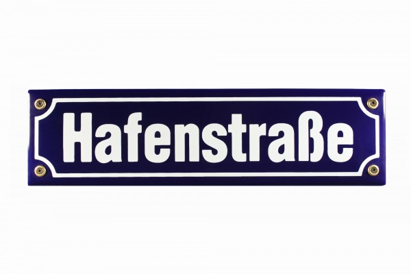 Strassenschild Hafenstraße 30x8 cm Emaille Schild Hamburg St. Pauli Souvenir