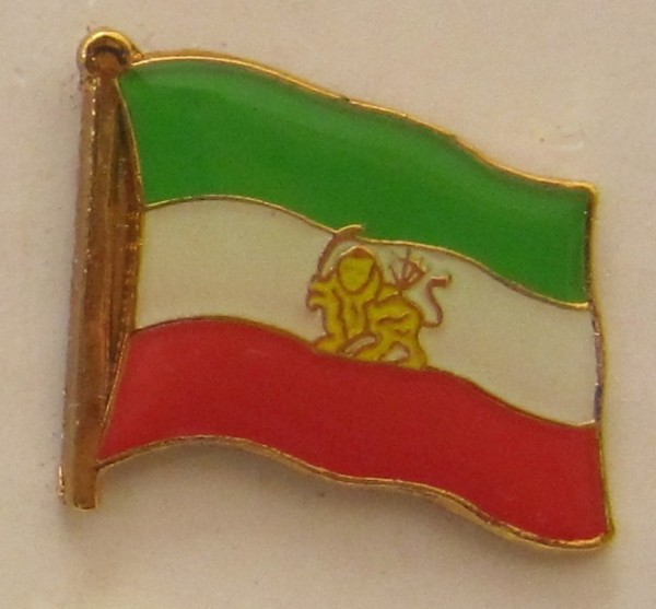 Iran mit Löwe Iran Royal Pin Anstecker Flagge Fahne Nationalflagge