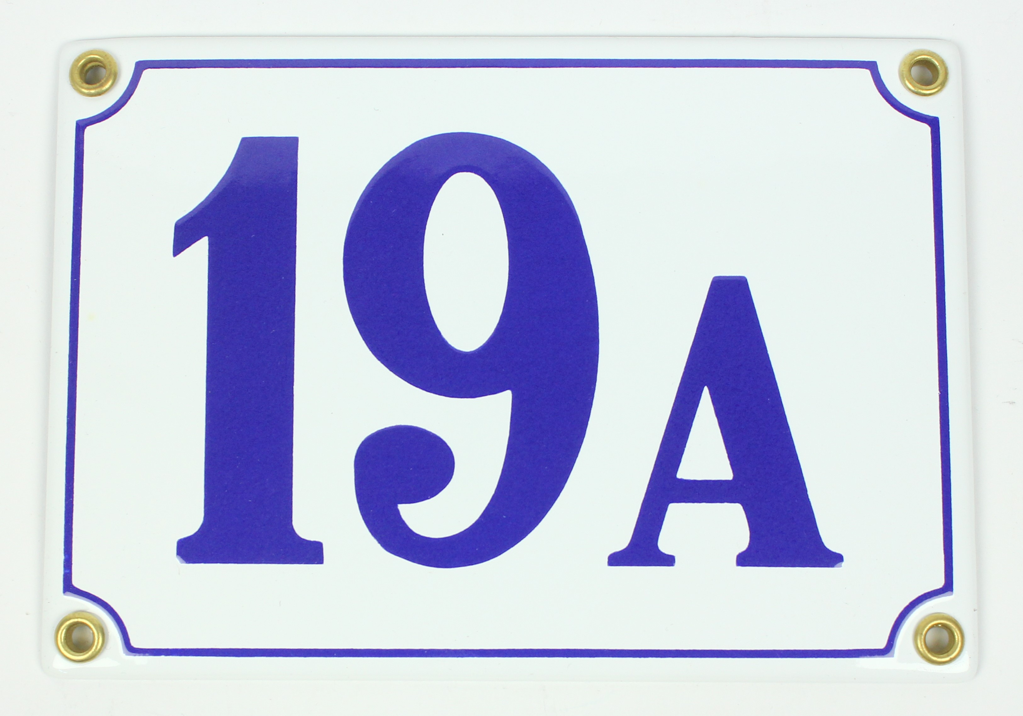 Aluminium Hausnummer "6" 10x10cm blau Hausnummernschild sofort lieferbar Schild 