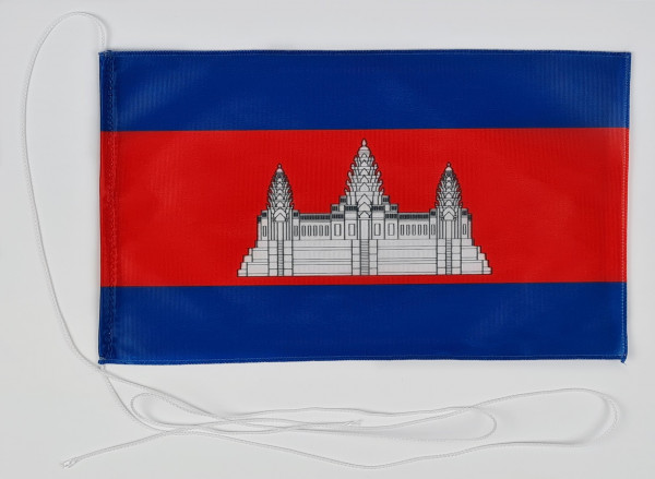 Tischflagge Kambodscha 25x15 cm optional mit Holz- oder Chromständer Tischfahne Tischfähnchen