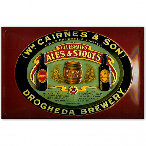 Blechschild Cairnes & Son Stout Ale Bier Schild retro Nostalgieschild