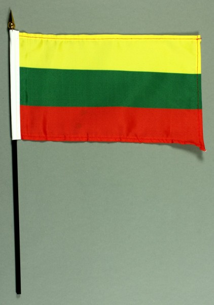 Tischflagge Litauen 15x25 cm BASIC optional mit Tischflaggenständer