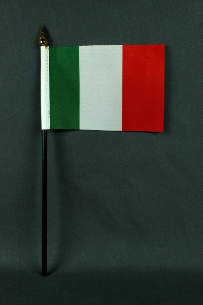 Kleine Tischflagge Italien 10x15 cm optional mit Tischfähnchenständer