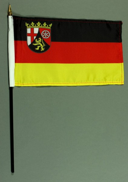 Tischflagge Rheinland Pfalz 15x25 cm BASIC optional mit Tischflaggenständer
