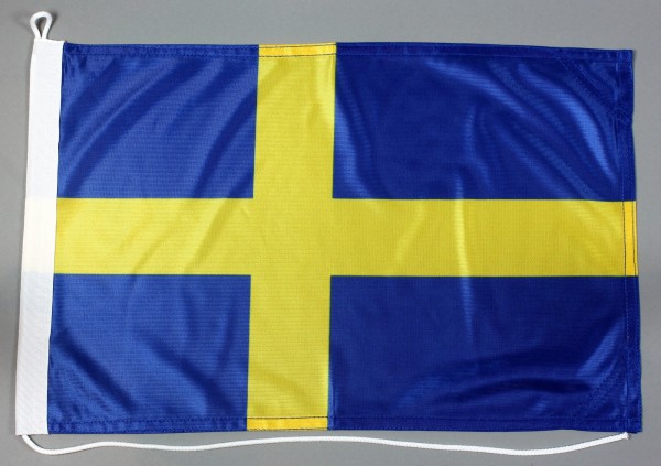 Bootsflagge Schweden 30x45 cm Motorradflagge Bootsfahne
