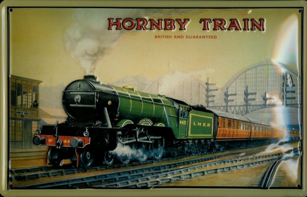 Blechschild Nostalgieschild Hornby Train LNER England Eisenbahn Dampflok