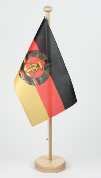 Tischflagge DDR Deutsche Demokratische Republik 25x15 cm optional mit Holz- oder Chromständer Tischf