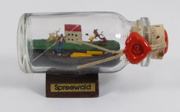Spreewald Kahn Mini Buddelschiff 10 ml Flaschenschiff