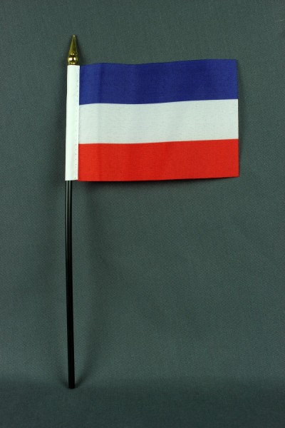 Kleine Tischflagge Jugoslawien 10x15 cm optional mit Tischfähnchenständer