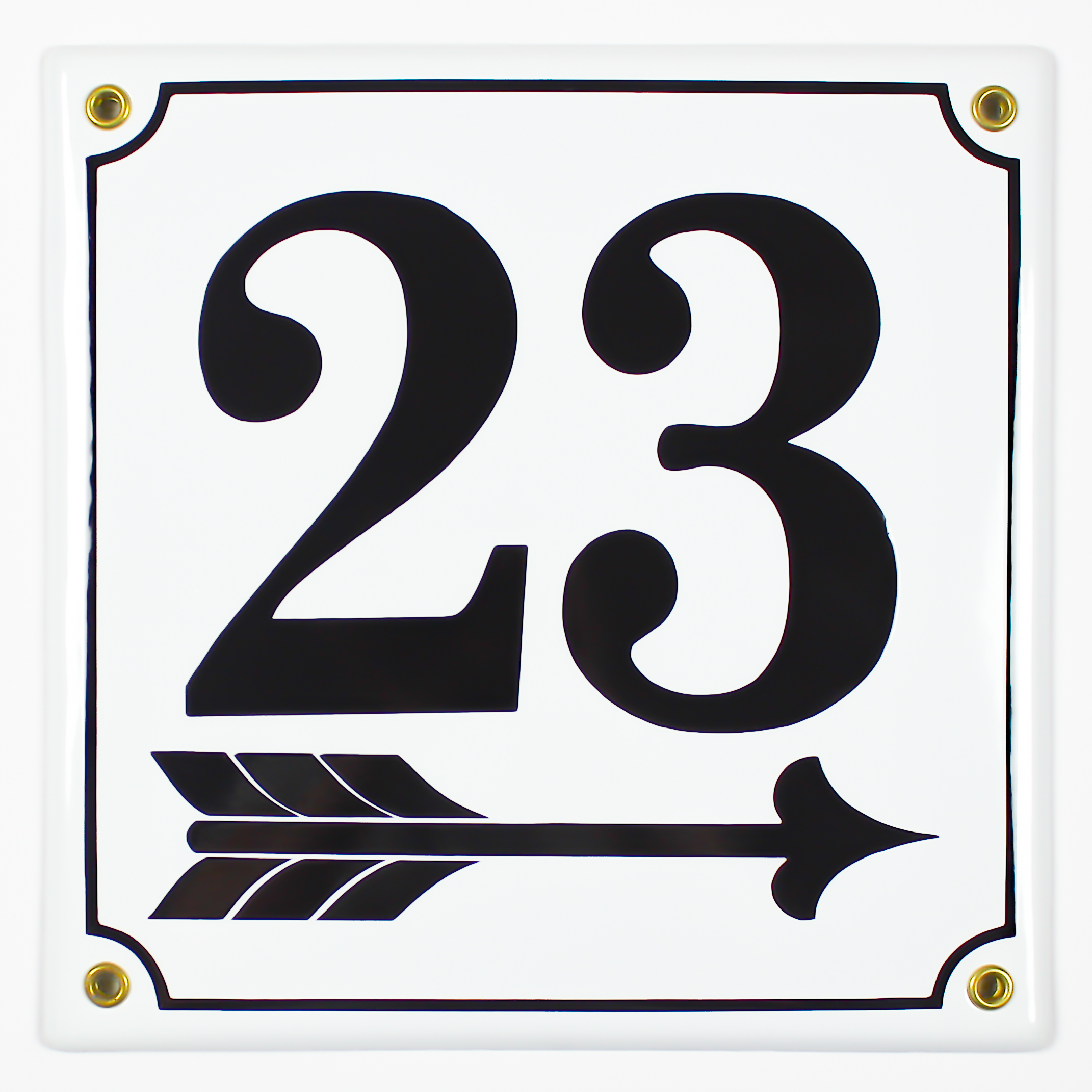 Wunschtext 20 x 20 cm Straßenschild-Hausnummer Schild oder Aufkleber 