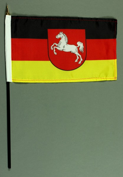 Tischflagge Niedersachsen 25x15 cm BASIC optional mit Tischflaggenständer