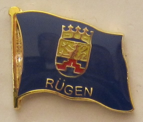 Pin Anstecker Flagge Fahne Rügen Inselfahne