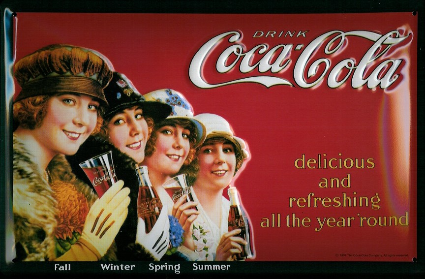 Blechschild Coca Cola 4 Seasons Jahreszeiten Retro Schild Nostalgieschild Softdrinks Und Alkoholfreie Getranke Nostalgieschilder Buddel Bini Inh Eda Binikowski E K