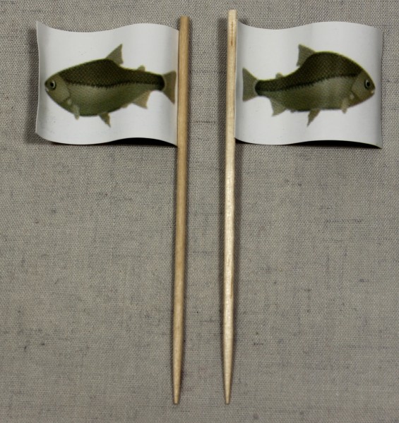 Party-Picker Flagge Fisch Papierfähnchen in Spitzenqualität 50 Stück Beutel