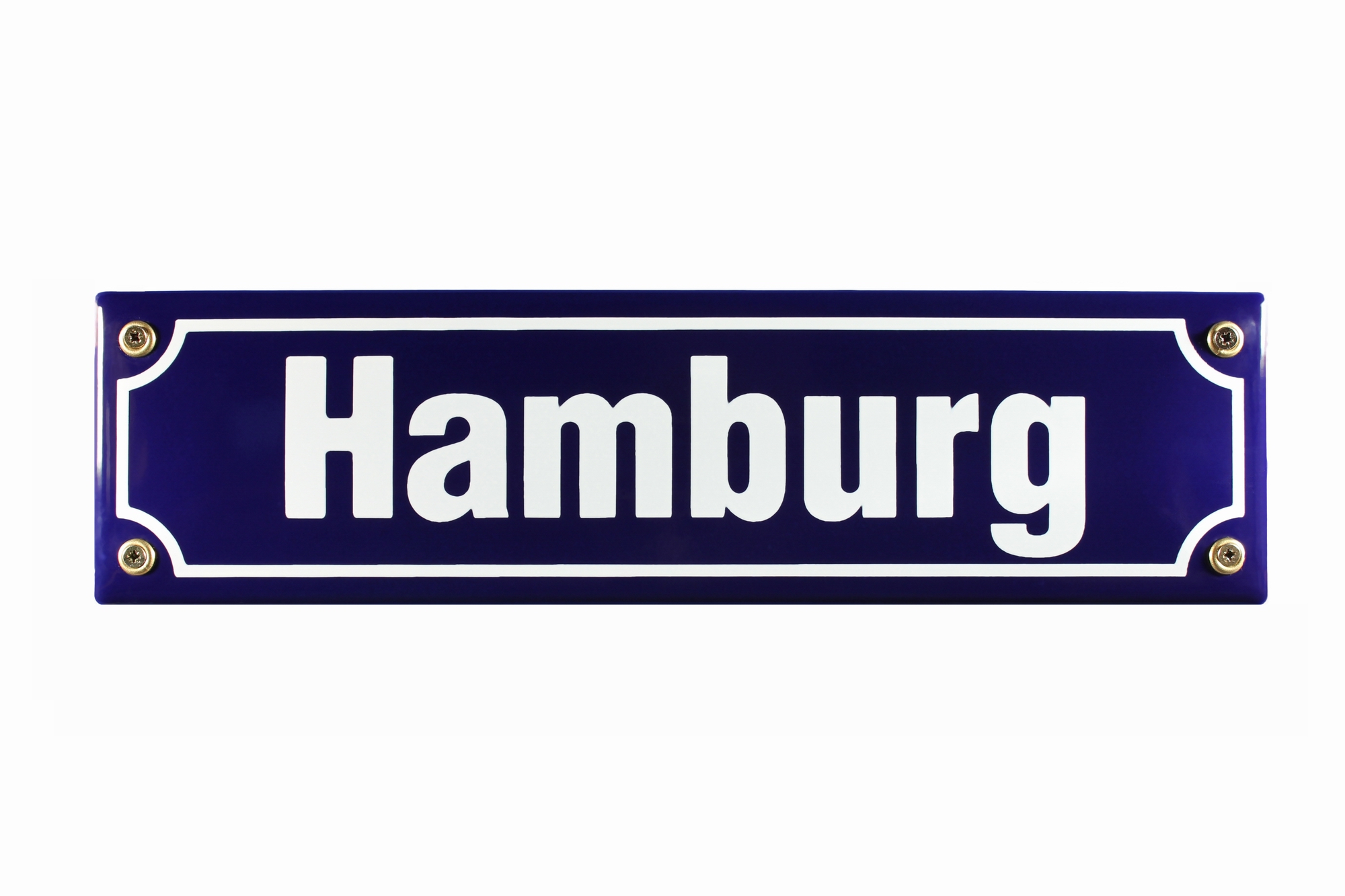 Strassenschild Hamburg 30x8 cm Emaille Türschild Souvenir Schild
