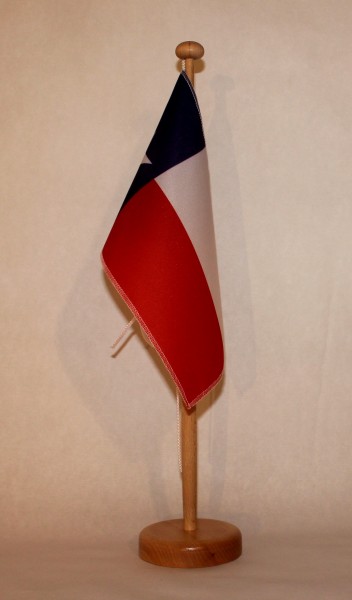 Tischflagge Texas USA Bundesstaat US State 25x15 cm optional mit Holz- oder Chromständer Tischfahne