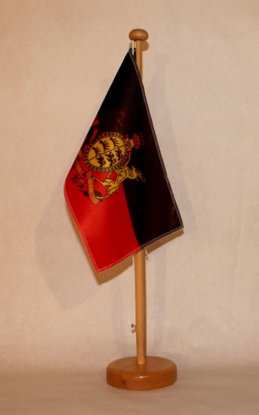 Tischflagge Württemberg furchtlos und Trew 25x15 cm optional mit Holz- oder Chromständer Tischfahne